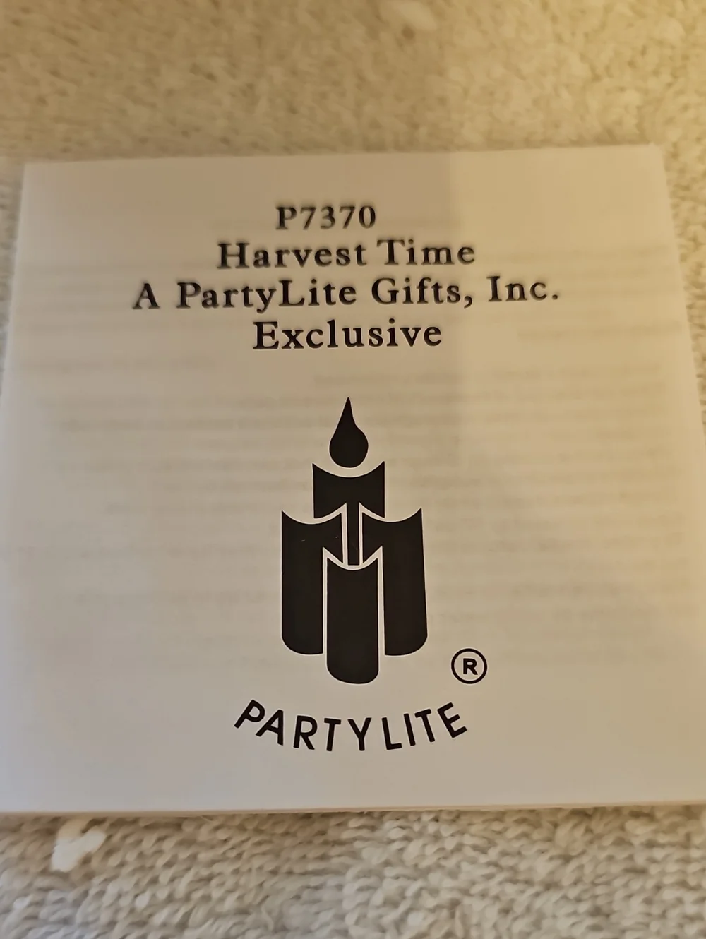 EUC Vintage Harvest Time PartyLite Ceramic Taper Candle Holders.